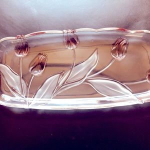 Mikasa crystal rectangular serving plate